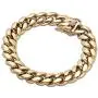 GOLD IDEA JEWELRY Hip Hop 14K Cuban Link Chain 5 Times Real Gold Plated Heavy Solid 8mm-18mm Miami Cuban Link Chain Stainless Steel Necklace/Bracelet for Men