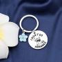 FAADBUK Funny Stitch Keychain I Dont Do Mornings Jewelry Lilo & Stitch Inspired Gift Hawaiian Trip Souvenir Keychain Hibiscus Flower Charm Jewelry