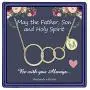 MONOZO Christian Gifts for Women Necklace, 14k Gold Filled Three Circle Christian Necklace Girls Initial Letter Necklace Religious Gifts for Grandma from Granddaughter MONOZO Christian Gifts for Women Necklace, 14k Gold Filled Three Circle Christian Necklace Girls Initial Letter Necklace Religious Gifts for Grandma from Granddaughter
