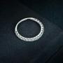 HAFEEZ CENTER 14K Solid Gold 2.5mm Half Eternity Moissanite Wedding Band Ring