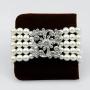 Zking Art Deco Bracelet Gatsby 5 Rows Fashion Faux Pearl Elastic Bangle 20s Flapper Accessories Jewelry