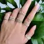 EXGOX 18K Gold Plated Open Ring Hypoallergenic Cubic Zirconia Statement Ajustable Personalized Rings with Gift Box EXGOX 18K Gold Plated Open Ring Hypoallergenic Cubic Zirconia Statement Ajustable Personalized Rings with Gift Box