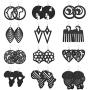 JOERICA 12 Pairs African Wood Earrings for Women Bohemian Wooden Drop Earrings Lightweight Statement Drop Earrings Set Ethnic Style