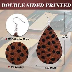 Fashion Earrings for Women Trendy Teen Girls Boho Dangle Earring & Pearl Stud Jewelry Set, Acrylic Drop Rattan Leather Earring for Birthday Party/Valentine/Christmas Gifts