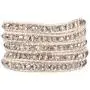 KELITCH Fashion Gray Crystal Beaded 5 Wrap Bracelet On Leather Strand Bracelets Jewelry KELITCH Fashion Gray Crystal Beaded 5 Wrap Bracelet On Leather Strand Bracelets Jewelry