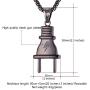 U7 Men Cool Plug Pendant Stainless Steel/Black Gun Plated/ 18K Gold Plated Hip Hop Necklace