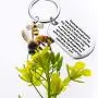 TIIMG Bee Gift Honey Bee Insect Keychain Bee Jewelry Bumble Bee Gift Inspirational Gift for Best Friend