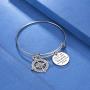 CJ&M Cousin Bangle, Cousin Gift, Cousin Bracelet, Cousin Jewelry, Gifts for Cousins, Compass Charm, Cousin Pendants Bangle