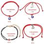 Evil Eye Bracelet, Red Bracelet for Protection Evil Eye Adjustable Jewelry for Women Baby Amulet Hamsa Bracelet Anklet Blue Kids Alex and Ani Mal De Ojo Bracelets Pulseras Rojas De Protección 4 Pack