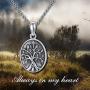 POPKIMI 925 Sterling Silver [Sunflower&Tree of Life] Urn Pendant Necklace Cremation Ashe Keepsake Hair Memorial Jewelry