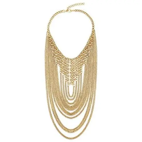 Steve Madden Chain-link Loop Statement Necklace for Women Steve Madden Chain-link Loop Statement Necklace for Women