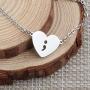 KUIYAI Silver Heart Hollow Out Charm Survivor Semicolon Suicide Awareness Bracelet (Silver)