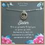 EFYTAL Sister Gifts from Sister, 925 Sterling Silver Interlocking Rings Necklace, Birthday Jewelry Gift Necklaces for Sisters, Gift for Big Sis Little Sis