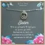 EFYTAL Sister Gifts from Sister, 925 Sterling Silver Interlocking Rings Necklace, Birthday Jewelry Gift Necklaces for Sisters, Gift for Big Sis Little Sis