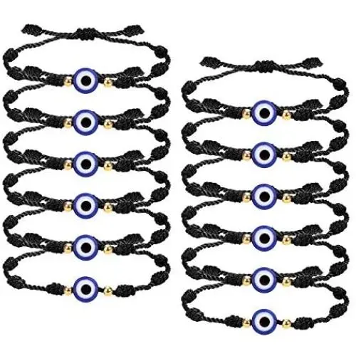 LOYALLOOK 12PCS Evil Eye Red Bracelet for Women Men 7 Knot Kabbalah Lucky Bracelets Handmade Braided String Bracelet Adjustable Family Friendship Wish Couple Protection Bracelet Jewelry LOYALLOOK 12PCS Evil Eye Red Bracelet for Women Men 7 Knot Kabbalah Lucky Bracelets Handmade Braided String Bracelet Adjustable Family Friendship Wish Couple Protection Bracelet Jewelry