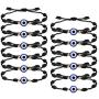 LOYALLOOK 12PCS Evil Eye Red Bracelet for Women Men 7 Knot Kabbalah Lucky Bracelets Handmade Braided String Bracelet Adjustable Family Friendship Wish Couple Protection Bracelet Jewelry