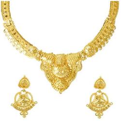 bodha 22K Gold Plated Traditional Indian Bollywood Necklace Jewellery Set for Women (SJ_2648)