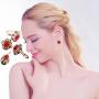 VPKJewelry Womens Russian Real 925 Sterling Silver set Rose 14k Gold Plated Earrings Ring Pendant Diamonique Black CZ Valentines best Gifts