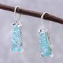 NOVICA .925 Sterling Silver Glass Drop Earrings, Roman Towers