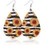 9 Pairs Sunflower Flower Fall Faux Leather Teardrop Dangle Earrings Lightweight Earrings for Women Girls Gift Leaf Drop Earrings Set Autumn Jewelry 9 Pairs Sunflower Flower Fall Faux Leather Teardrop Dangle Earrings Lightweight Earrings for Women Girls Gift Leaf Drop Earrings Set Autumn Jewelry