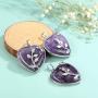 Top Plaza Natural Healing Crystals Heart Pendant Necklaces Reiki Quartz Gemstone Jewelry for Womens Girls