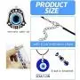 Picano 2 Pcs Turkish Evil Eye Pendant Necklace Evil Eyes Bracelet Hamsa Hand of Fatima Bracelet Lucky Protection Jewelry Set Picano 2 Pcs Turkish Evil Eye Pendant Necklace Evil Eyes Bracelet Hamsa Hand of Fatima Bracelet Lucky Protection Jewelry Set