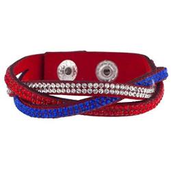Lux Accessories White Studded Sticker Stone Bling Multi Wrap Bracelet