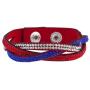 Lux Accessories White Studded Sticker Stone Bling Multi Wrap Bracelet