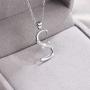Cat Eye Jewels Big Lettle A M Initial Necklace 925 Sterling Silver Name Cubic Zirconia CZ Pendant Gifts Necklaces Jewelry for Boys Girls Women