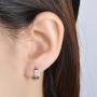 Infinite U Huggie Earrings 925 Sterling Silver Small Hoop for Women Girls