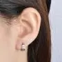 Infinite U Huggie Earrings 925 Sterling Silver Small Hoop for Women Girls Infinite U Huggie Earrings 925 Sterling Silver Small Hoop for Women Girls