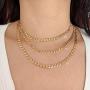 JIBSA 18K Gold Plated Choker Layered Thin Dainty Chain Necklace 14'' 16'' 18'' Long for Women Teen Girls Fashion Jewelry