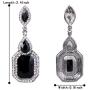 BriLove Womens Wedding Bridal Crystal Emerald Cut Infinity Figure 8 Chandelier Dangle Earrings