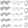 KANOUE Hypoallergenic Stainless Steel Stud Earrings Set Cubic Zirconia 316L Earrings (12 Pairs)