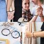 KINGSIN Couples Magnetic Mutual Attraction Bracelets Vows of Eternal Love Charms Adjustable Jewelry Gifts Set for Lover Women Men Mother Daughter Bestfriend