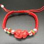 MANRUO The Best Feng Shui Red String Bracelet with Cinnabar Pi Xiu/Pi Yao Lucky Wealthy Amulet Brecelet Jewelry