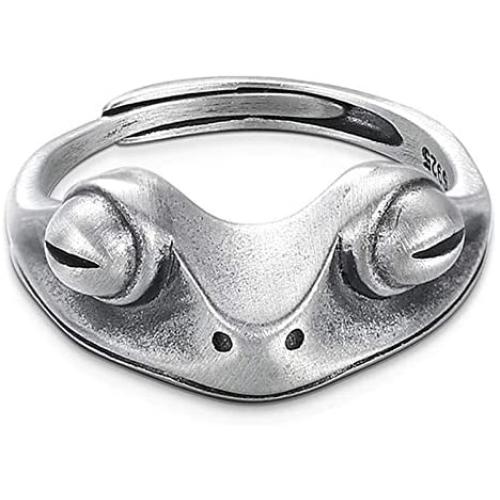 Frog Open Rings Vintage Cute Animal Finger Ring Adjustable Animal Frog Punk Creative Figure Ring for Women Party Jewelry