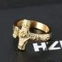 HZMAN Vintage Stainless Steel Jesus Cross Band INRI Crucifix Ring Silver Gold HZMAN Vintage Stainless Steel Jesus Cross Band INRI Crucifix Ring Silver Gold