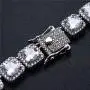 Fantex 18K White Gold Plated Tennis Link Bracelet, Iced Out Sparkling CZ Diamond Hip Hop Tennis Chain Jewelry for Men & Women Fantex 18K White Gold Plated Tennis Link Bracelet, Iced Out Sparkling CZ Diamond Hip Hop Tennis Chain Jewelry for Men & Women