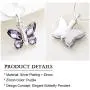 constantlife Cremation Jewelry for Ashes Memorial Urn Necklace Silver Plated Elegant Butterfly Shape Crystal Pendant Keepsake for Human Pets constantlife Cremation Jewelry for Ashes Memorial Urn Necklace Silver Plated Elegant Butterfly Shape Crystal Pendant Keepsake for Human Pets