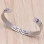 BTYSUN Mothers Day Bracelets Gifts for Mom from Son Daughter Inspirational Gifts for Wife Cuff Bangle Mom Bracelet Personalized Jewelry Mantra Quotes Engraved