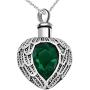 JMQJewelry Angel Wing Birthstone Memorial Urn Necklace Stainless Steel Waterproof Cremation Jewelry