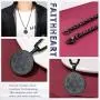 FaithHeart Metatrons Cube Necklace, Stainless Steel or 18K Gold Plated Sacred Geometric Metatron Pendant with 22 Inches Chain Jewelry for Men Spiritual Protection Medal