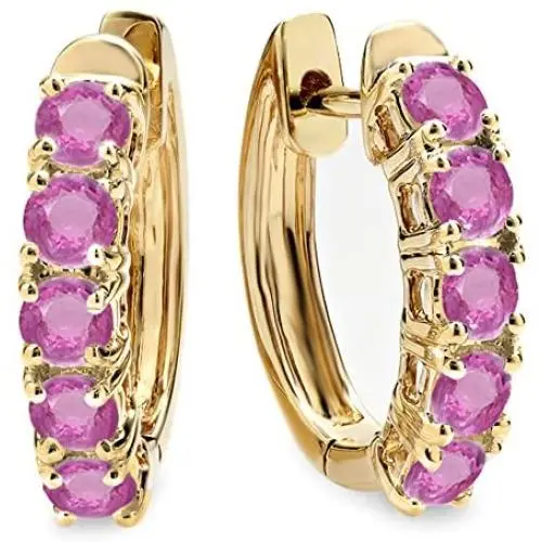 Dazzlingrock Collection 1.00 Carat (ctw) 18K Ladies Huggies Hoop Earrings 1 CT, Yellow Gold Dazzlingrock Collection 1.00 Carat (ctw) 18K Ladies Huggies Hoop Earrings 1 CT, Yellow Gold
