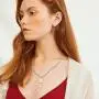 Sannyra Lock Pendant Necklace Simple Cute Necklaces Long Chain Punk Multilayer Chain Choker Necklace for Women Girls Gift for Her