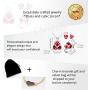 Uloveido Big Red Purple Heart Pendant Necklace AAA Cubic Zirconia Stud Drop Earrings and Solitaire Ring Crystal Wedding Engagement Jewelry Set for Women Girls Gift T086
