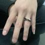 Topsteel Cross Ring for Men Women Stainless Steel Two-Tone 3mm Interlocked Rolling Couple X Rings, with Gift Box