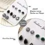 LittleB Vintage Crystal Stud Earring Sets Silver Dangle Earrings Water Drop Earrings Jewelry for Women and Girls LittleB Vintage Crystal Stud Earring Sets Silver Dangle Earrings Water Drop Earrings Jewelry for Women and Girls