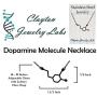 Clayton Jewelry Labs Dopamine Neurotransmitter Molecule Stainless Steel Necklace