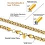 KRKC&CO Mens Cuban Link Chains, 18k Gold Miami Cuban Link Curb Chain, Hip Hop Jewelry, Durable Street-wear Hip Hop Chains for Men, 10mm/6mm/4mm, 18 20 22 24 26 inches